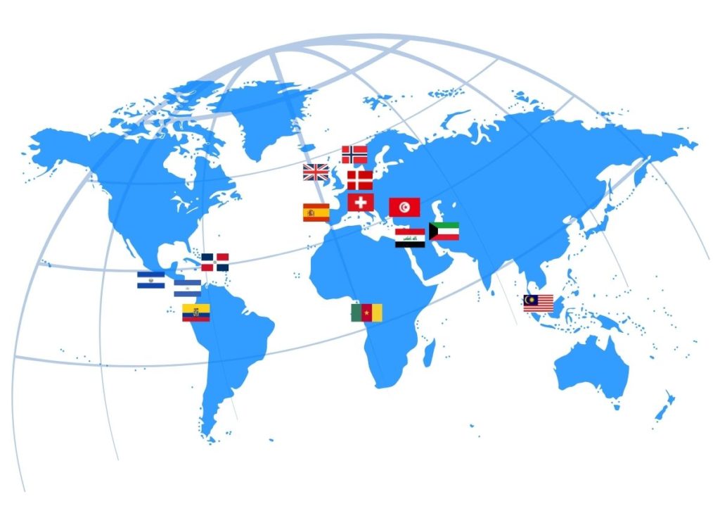 Overseas Map locations